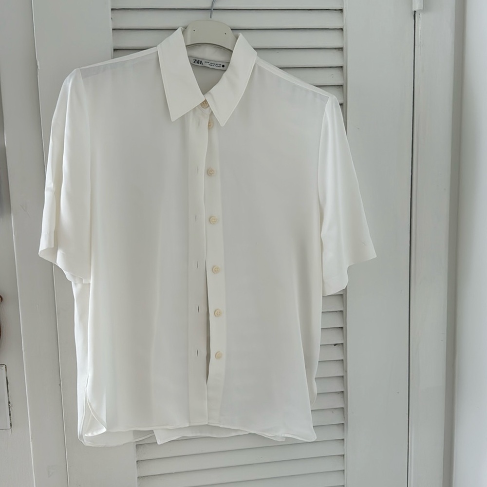 Zara silk button down